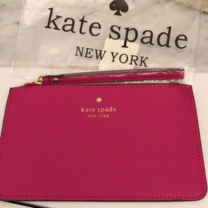 Hot pink Kate spade purse wristlet 8”x4”